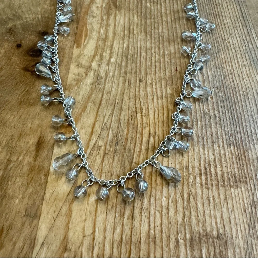 Banana Republic Silver Beaded Necklace